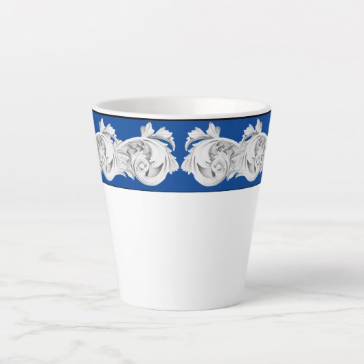 Marmer Tendrils op een kleine latte Mok (Voorkant)