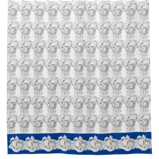 Marmer Tendrils op een Shower Curtain Douchegordijn (Voorkant)