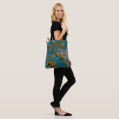 marmer texture background, natuurlijke breccia mar tote bag (Op model)