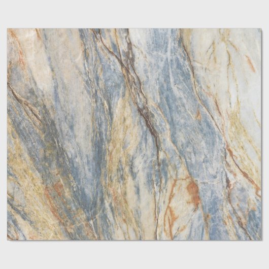 Marmer Texture in Grey and Blue Cadeaupapier (Vlak)