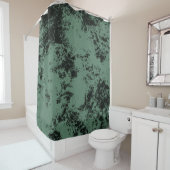 Marmer texture Patroon in zwart en groen Douchegordijn (In situ)