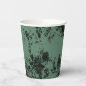 Marmer texture Patroon in zwart en groen Papieren Bekers (Links)