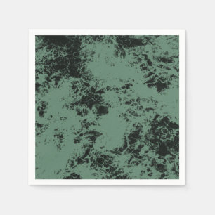 Marmer texture Patroon in zwart en groen Servet