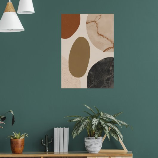 Marmer Textuur Abstracte Vormen Kunst Poster | Lux (Woonkamer 1)