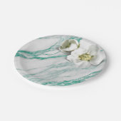 Marmer Tiffany Mint Emerald White Jasmine Glitter Papieren Bordje (Gekanteld)