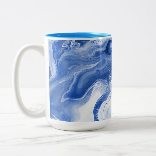 marmer tweekleurige koffiemok (Links)