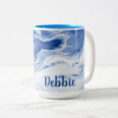 marmer tweekleurige koffiemok (Voorkant rechts)