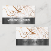 Marmer uitvloeien | Metalen sierstrip Visitekaartje (Voorkant / Achterkant)