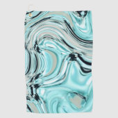 marmer van chic swirls munt aqua blue water ripple golfhanddoek (Voorkant)
