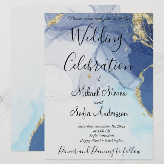 Marmer van de Blauwgroen Mint Sage Cobalt Blue Mar Kaart (Voorkant / Achterkant)