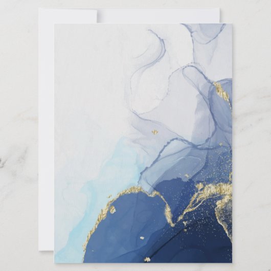 Marmer van de Blauwgroen Mint Sage Cobalt Blue Mar Kaart (Achterkant)