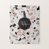  marmer van het roos van Classy abstract terrazzo Legpuzzel (Verticaal)