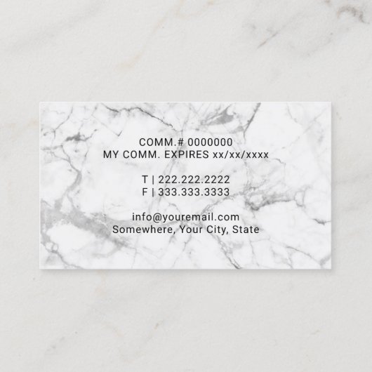 Marmer van Noteerbare Public Gold Pen Visitekaartje (Achterkant)