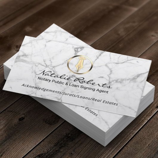 Marmer van Noteerbare Public Gold Pen Visitekaartje