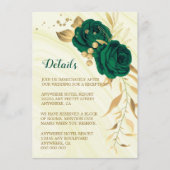 marmer van smaragdgroen goud informatiekaartje (Voorkant)