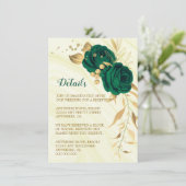 marmer van smaragdgroen goud informatiekaartje (Staand voorkant)