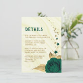 marmer van smaragdgroen goud informatiekaartje (Staand voorkant)