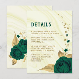 marmer van smaragdgroen goud informatiekaartje