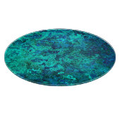 Marmer van textiel, blauw en turkooizen, natuurlij snijplank (Hoek)