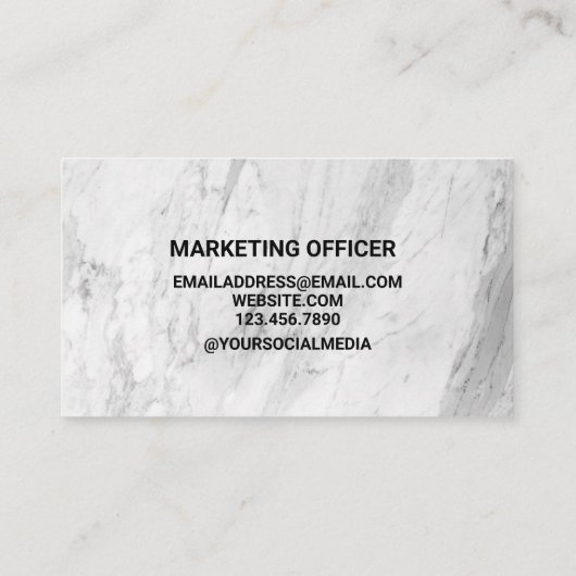 Marmer Visitekaartje (Achterkant)