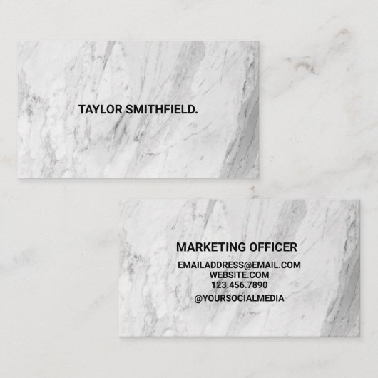Marmer Visitekaartje (Voorkant / Achterkant)