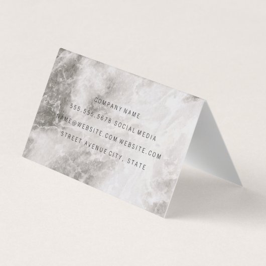marmer visitekaartje (Achterkant)