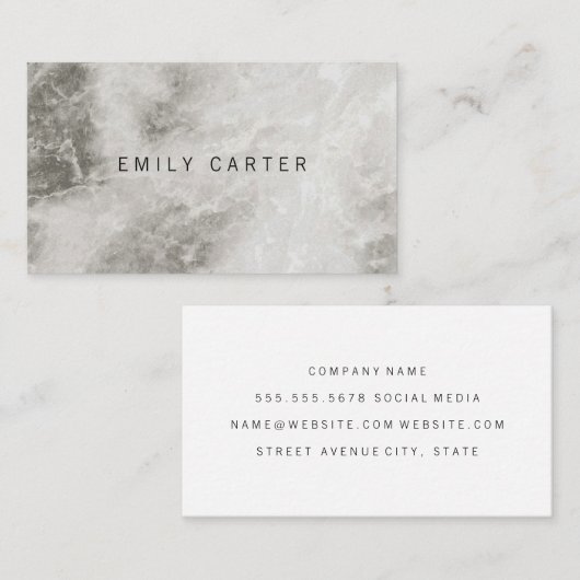 marmer visitekaartje (Voorkant / Achterkant)