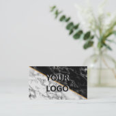 Marmer Visitekaartje Uw adresgegevens van de Logo (Staand voorkant)