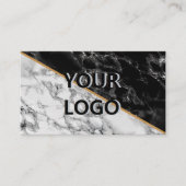 Marmer Visitekaartje Uw adresgegevens van de Logo (Voorkant)