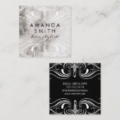 Marmer voor fancy elementen vierkante visitekaartje (Voorkant / Achterkant)