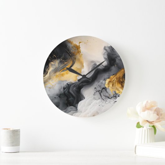 Marmer voor zwarte en goudWaterverf Grote Klok (Huis)