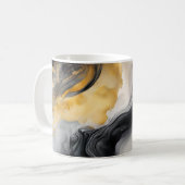 Marmer voor zwarte en goudWaterverf Koffiemok (Voorkant links)