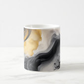 Marmer voor zwarte en goudWaterverf Koffiemok (Center)