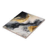 Marmer voor zwarte en goudWaterverf Tegeltje (Zijkant)