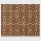 Marmer Warm bruine bloem Droom Abstract Fractal Cadeaupapier (Vlak)