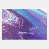 Marmer Waterverf gemengd blauw, Paars, roze Inpakpapier Vel (Voorkant 2)