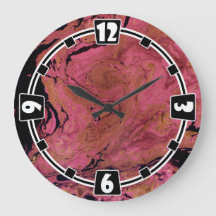 Marmer, waterverf grote klok