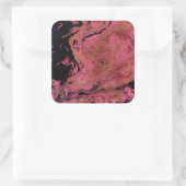 Marmer, waterverf vierkante sticker (Tas)