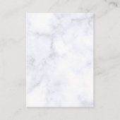 Marmer Wedding Details-kaart Informatiekaartje (Achterkant)