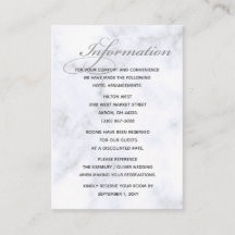 Marmer Wedding Details-kaart