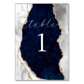 Marmer, White en Gold Agate Table Kaart (Voorkant)