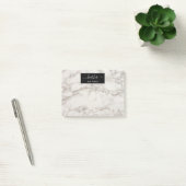 Marmer white en grijs gepersonaliseerd post-it® notes (Kantoor)