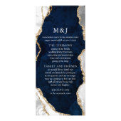 Marmer, White & Gold Agate Wedding Program voor de Reclamekaart (Voorkant)