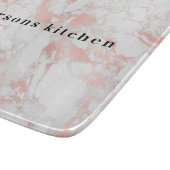 Marmer White rose goudsteenmonogram Snijplank (Hoek)