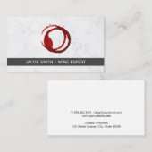 Marmer | Wijnproeverij | Wijnvlek Visitekaartje (Voorkant / Achterkant)