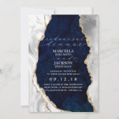 marmer, wit en goudgrijs, dinerrepetitie kaart (Voorkant)