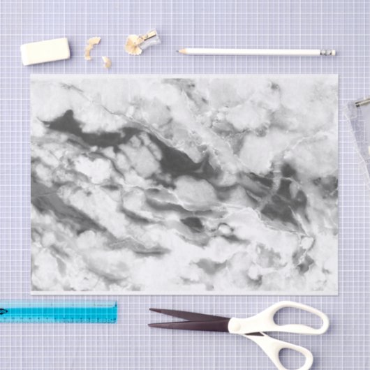 Marmer wit en grijs tissuepapier (Craft)