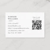 Marmer, Wit-Zilver, Salon, OR-Code Visitekaartje (Achterkant)