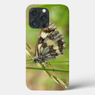 Marmer Witte Vlinder op Gras Case-Mate iPhone Case