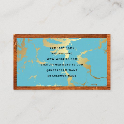 Marmer Wood Visitekaartje (Achterkant)